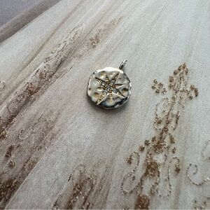 Faded Gold Aztec Starburst Pendant Charm